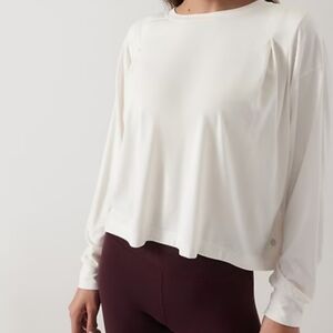 Athleta Magnolia White Elemental Top Sz S